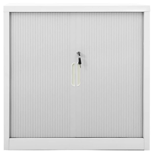 vidaXL Armario con puerta corredera gris acero 90x40x90 cm