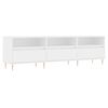 vidaXL Mueble de TV madera contrachapada blanco 150x30x44,5 cm