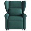vidaXL Sill&oacute;n reclinable elevable tela verde oscuro