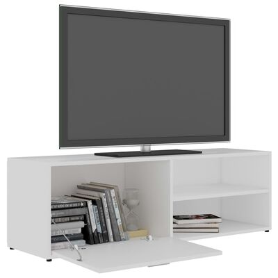vidaXL Mueble para TV madera contrachapada blanco 120x34x37 cm