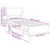vidaXL Cama con almacenamiento con cabecera Roble Sonoma 90 x 190 cm