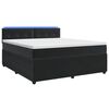 vidaXL Cama box spring con colch&oacute;n Negro 140 x 190 cm Terciopelo