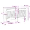 vidaXL Cubierta para radiador MDF 172x19x81,5 cm