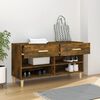 vidaXL Mueble zapatero madera contrachapada roble ahumado 102x35x55 cm