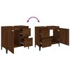vidaXL Armario de ba&ntilde;o madera contrachapada marr&oacute;n roble 65x33x60 cm