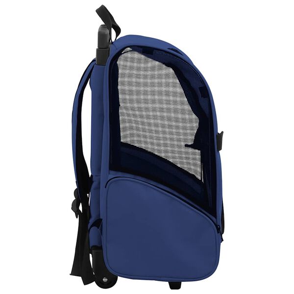 Carro plegable para mascotas multiusos azul