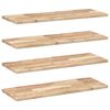 vidaXL Estantes flotantes 4 uds madera acacia sin tratar 80x30x2 cm