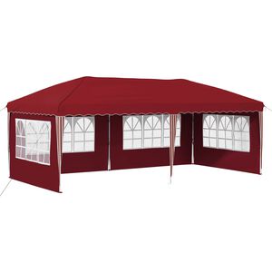 vidaXL Carpa Plegable para Fiestas 575 x 289 x 245 cm Burdeos