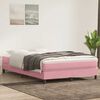 vidaXL Cama box spring con colch&oacute;n terciopelo rosa 140x220 cm