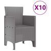 vidaXL Conjunto de Comedor de Jard&iacute;n 11 pcs Gris Claro Polipropileno