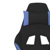 vidaXL Silla gaming con reposapi&eacute;s tela negro y azul
