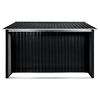 vidaXL Cobertizo jard&iacute;n puertas correderas acero gris 329,5x312x178 cm