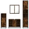 vidaXL Set de muebles ba&ntilde;o 4 pzas madera contrachapada roble ahumado