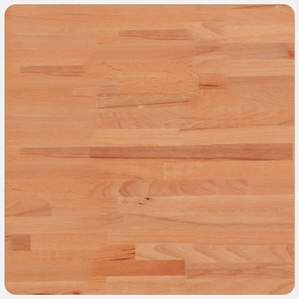 vidaXL Tablero de mesa cuadrado de madera maciza de haya 50x50x2,5 cm