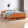 vidaXL Estructura de cama 4 cajones madera pino marr&oacute;n miel 160x200 cm