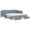 vidaXL Sof&aacute; cama nido con cajones tela gris claro 90x200 cm