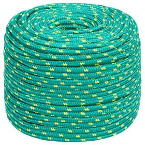vidaXL Cuerda multiusos 10 mm 500 m Verde PP 645 kg Carga m&aacute;x.