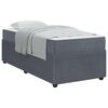 vidaXL Estructura de cama Gris oscuro 90 x 200 cm tela