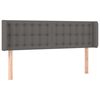 vidaXL Cabecero de cuero sint&eacute;tico gris 147x16x78/88 cm