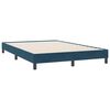 vidaXL Cama box spring con colch&oacute;n y LED terciopelo azul oscuro 140x220 cm