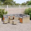 vidaXL Conjunto de sof&aacute; de jard&iacute;n con coj&iacute;n 12 pcs beige y gris claro