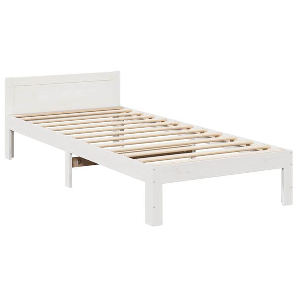 vidaXL Estructura de cama familiar sin colch&oacute;n blanco 240x200 cm
