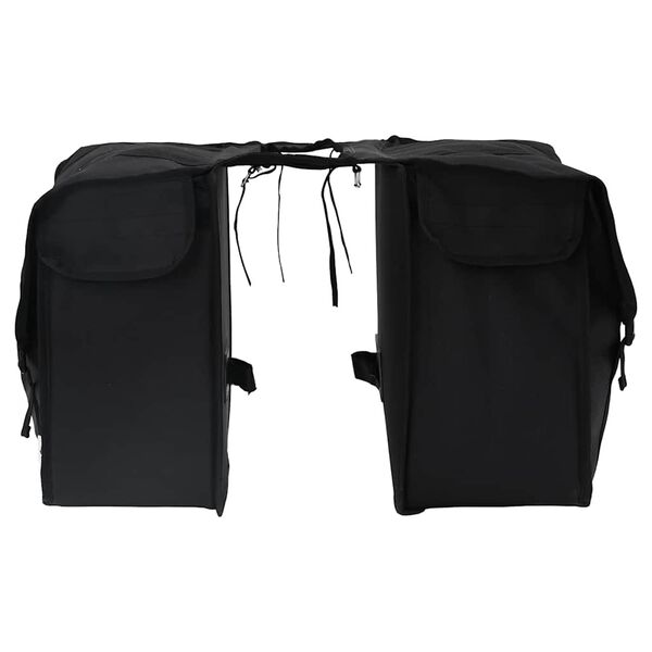 vidaXL Bolsa de bicicleta Negro 18.5 x 40 x 35 cm Poliéster
