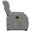 vidaXL Sillón masaje eléctrico reclinable elevable tela gris claro