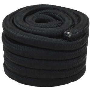 vidaXL Cuerda para barco 3 mm 5 m Negro PP