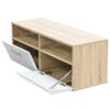 vidaXL Mueble de TV madera de ingenier&iacute;a roble y blanco 95x35x36 cm