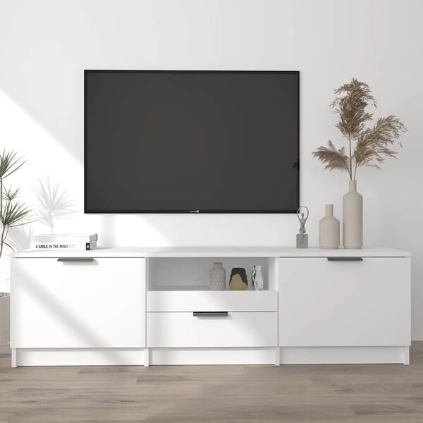 vidaXL Mueble de TV blanco 140x35x40 cm madera de ingenier&iacute;a