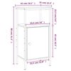 vidaXL Mesitas de noche 2 uds madera de ingeniería negro 41x31x80 cm