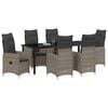 vidaXL Conjunto de Comedor de Jard&iacute;n 7 pcs Gris rat&aacute;n sint&eacute;tico