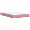 vidaXL Cama box spring con colch&oacute;n terciopelo rosa 120x200 cm