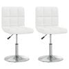 vidaXL Sillas de comedor 2 unidades cuero sint&eacute;tico blanco
