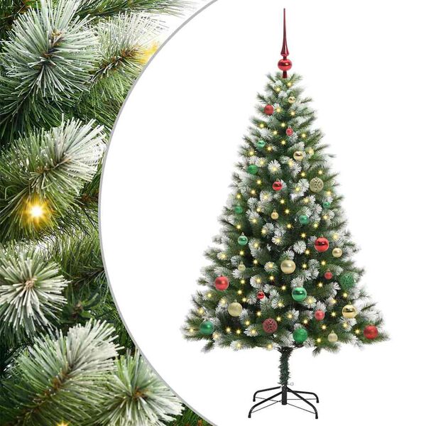 vidaXL &Aacute;rbol de Navidad Artificial Plegable con Nieve Esponjosa 150 cm