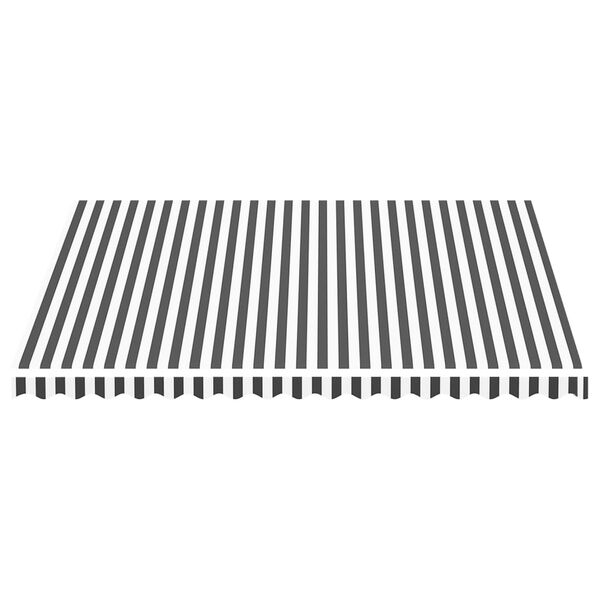 vidaXL Tela de repuesto para toldo gris antracita y blanco 4x3,5 m