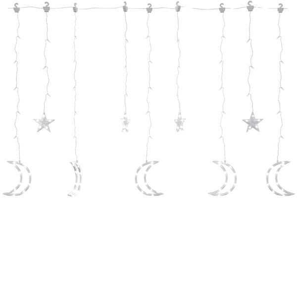 vidaXL Luces estrella y luna 138 LEDs blanco frío con control remoto