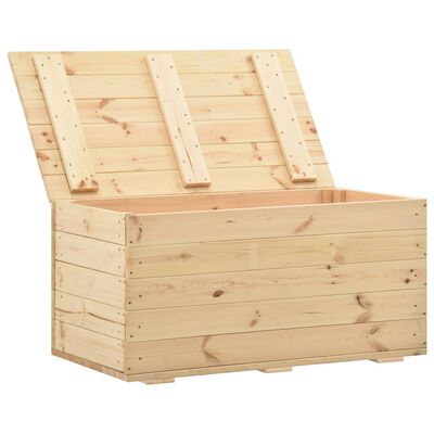 vidaXL Caja de almacenaje de madera maciza de pino 100x54x50,7 cm
