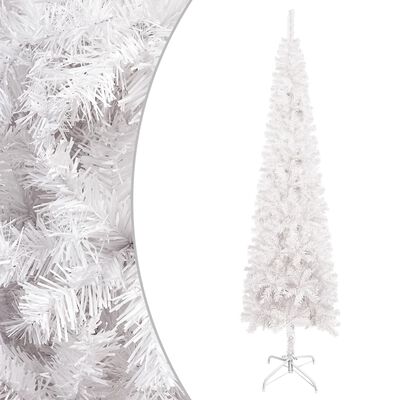 vidaXL Árbol de Navidad delgado blanco 240 cm