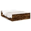 vidaXL Cama con cajones madera de ingenier&iacute;a roble ahumado 140x190 cm
