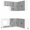 vidaXL Unidad de cocina KALMAR 8 uds. Sonoma gris Madera de ingenier&iacute;a