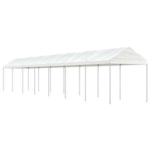 vidaXL Cenador con techo polietileno blanco 15,61x2,28x2,69 m