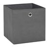 vidaXL Cajas de almacenaje 10 uds tela no tejida gris 28x28x28 cm