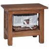 vidaXL Mesa lateral Marr&oacute;n 38 x 28 x 35 cm Madera maciza de Caoba