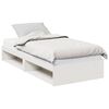 vidaXL Sof&aacute; cama con colch&oacute;n madera maciza de pino blanco 80x200 cm