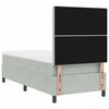 vidaXL Cama tipo Box Spring Gris Claro 100 x 200 cm Terciopelo