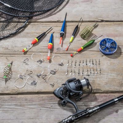 HI Kit de equipo de pesca 30 piezas multicolor