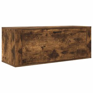 vidaXL Zapatero pared contrachapada roble ahumado 100x35x38 cm