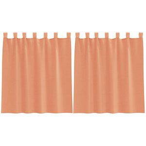 vidaXL Cortinas de gasa con trabillas 2 uds terracota 140x140 cmq